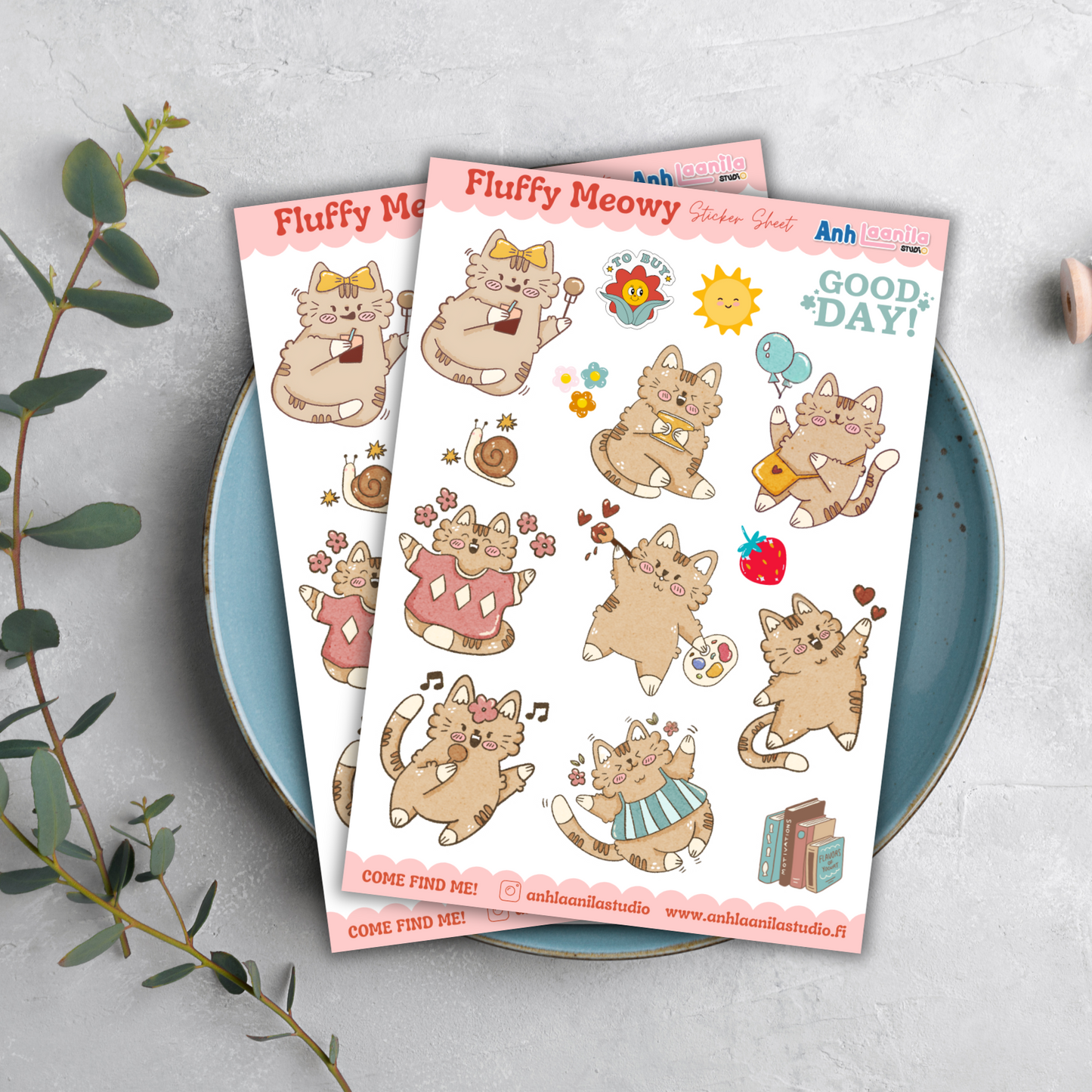 Fluffy Meow Sticker Sheet