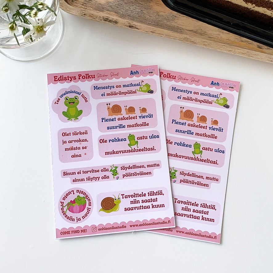 Edistys Polku Folk Sticker Sheet