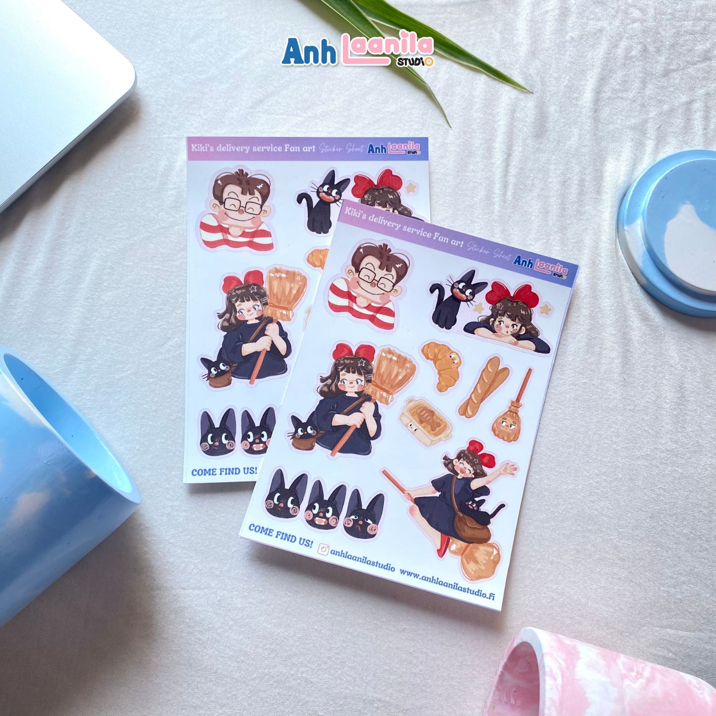 Kiki's Delivery Service Fan Art Sticker Sheet