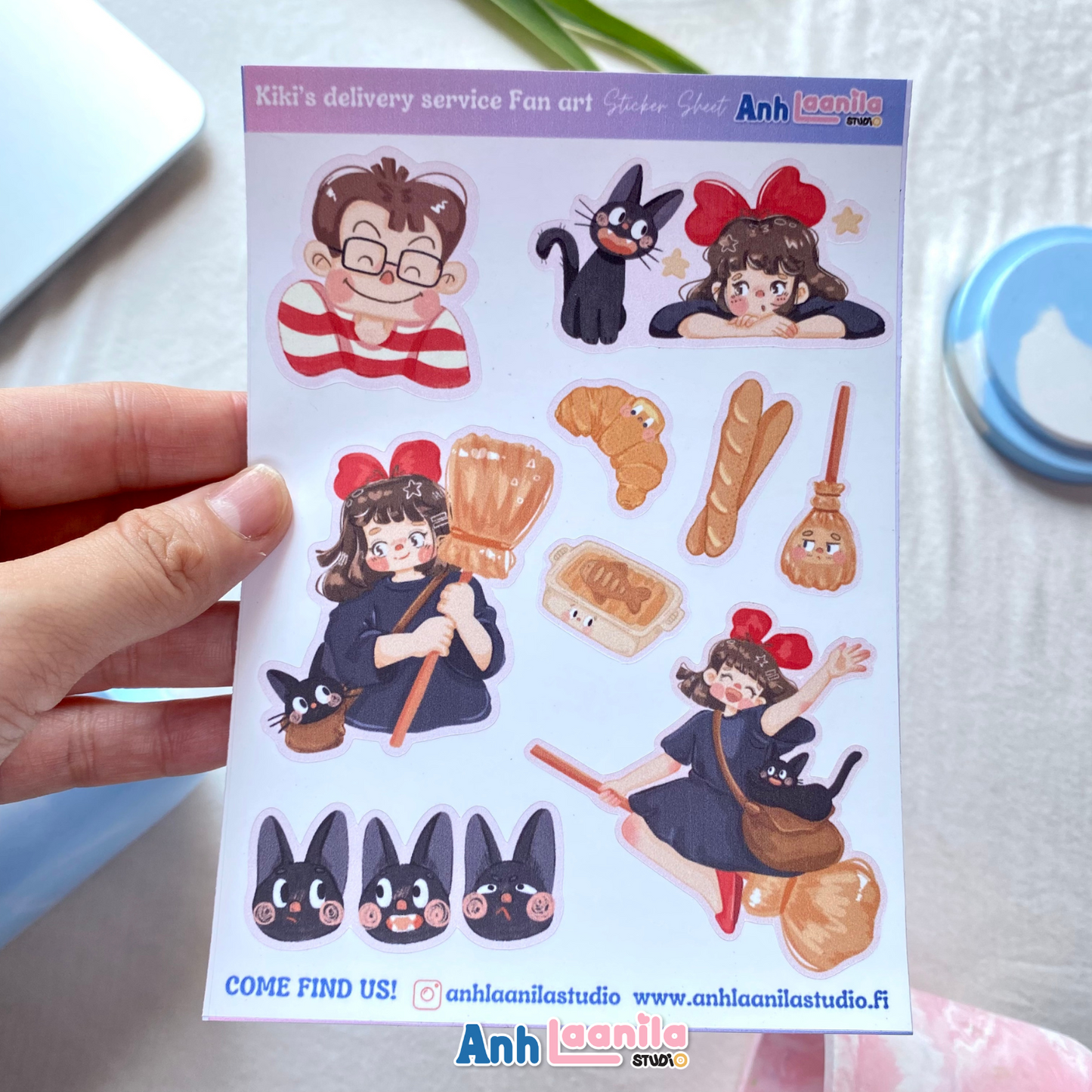 Kiki's Delivery Service Fan Art Sticker Sheet