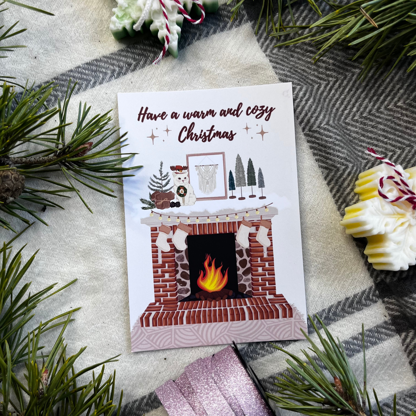 Have A Warm and Cozy Christmas Postcard