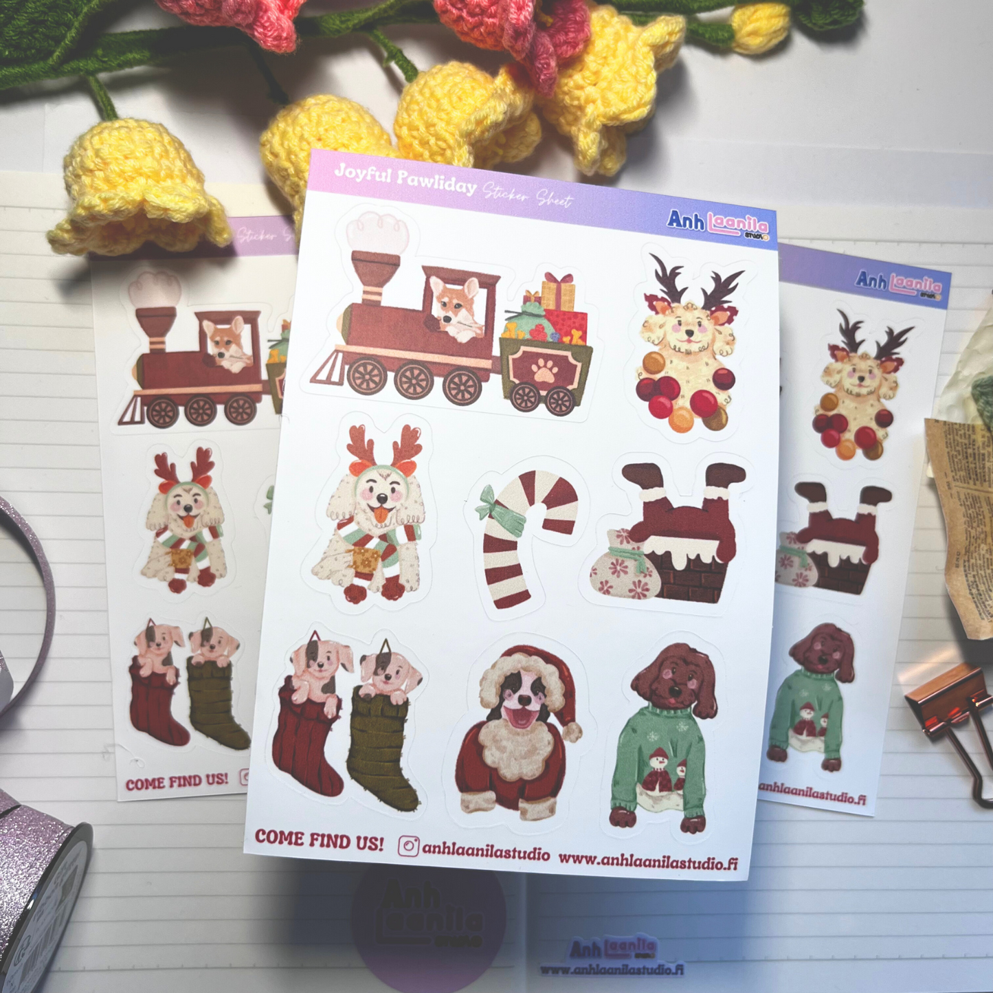 Joyful Pawliday Sticker Sheet