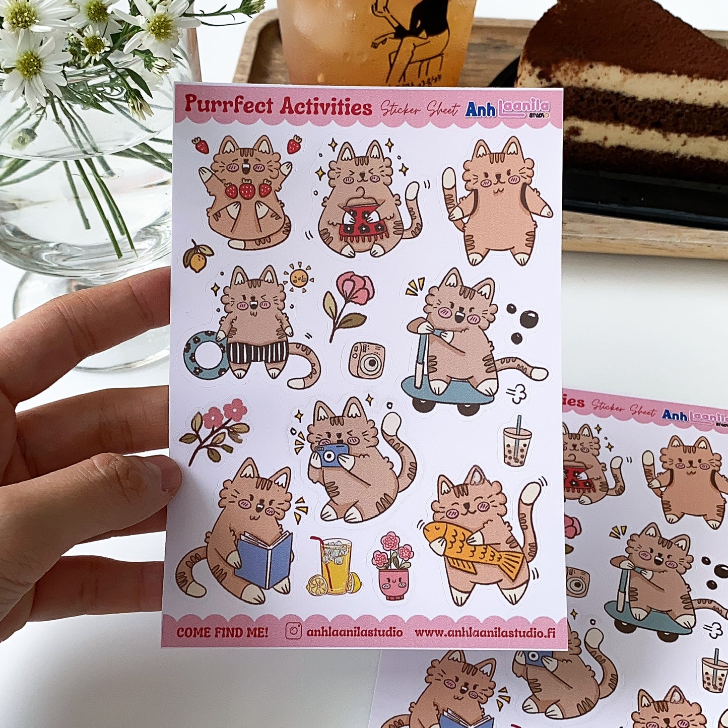 Purrfect Activities Sticker Sheet