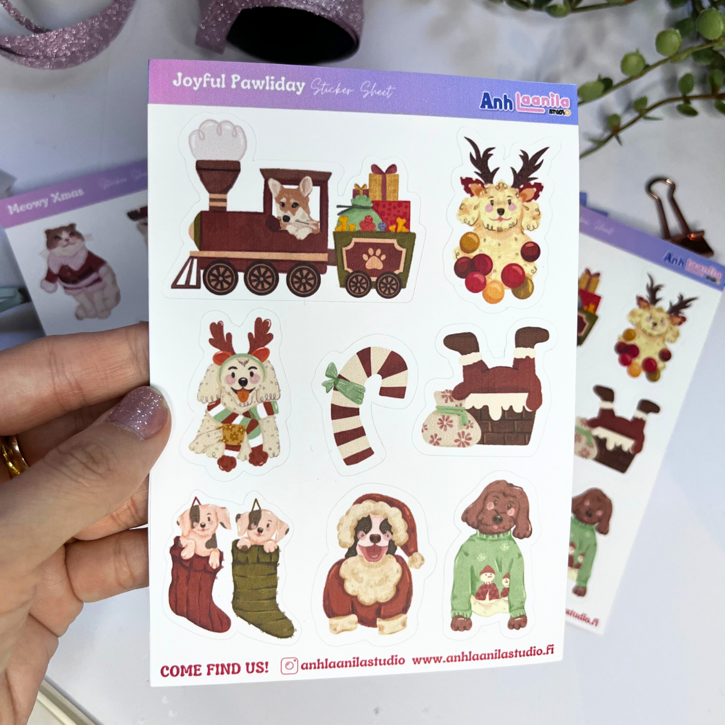 Joyful Pawliday Sticker Sheet