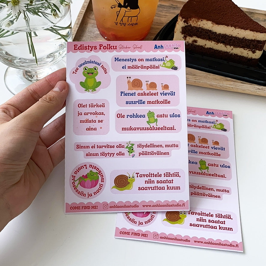 Edistys Polku Folk Sticker Sheet