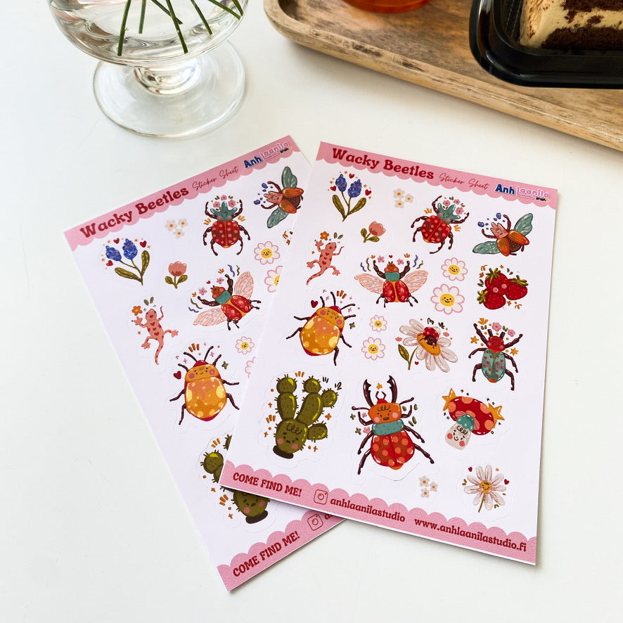 Wacky Beetles Sticker Sheet