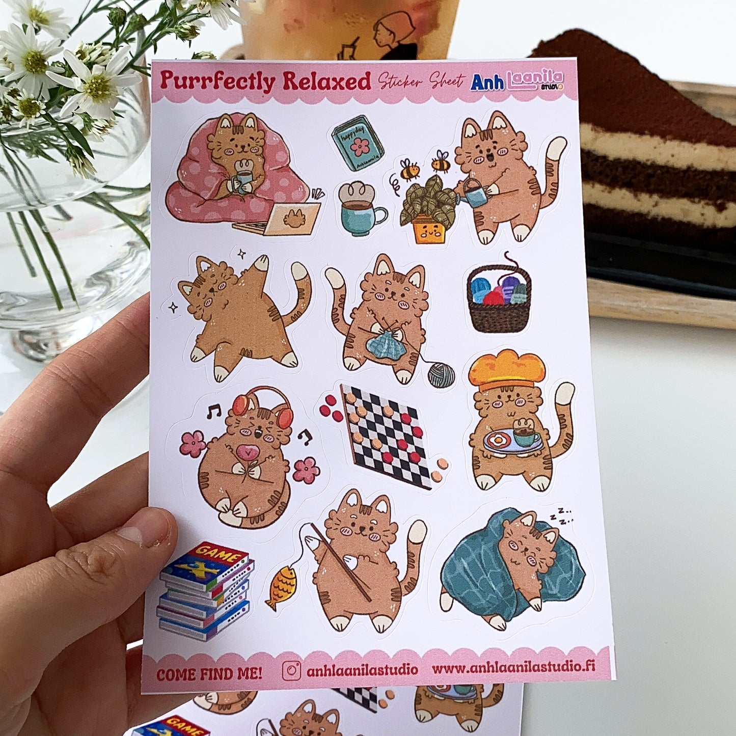 Purrfectly Relaxed Sticker Sheet