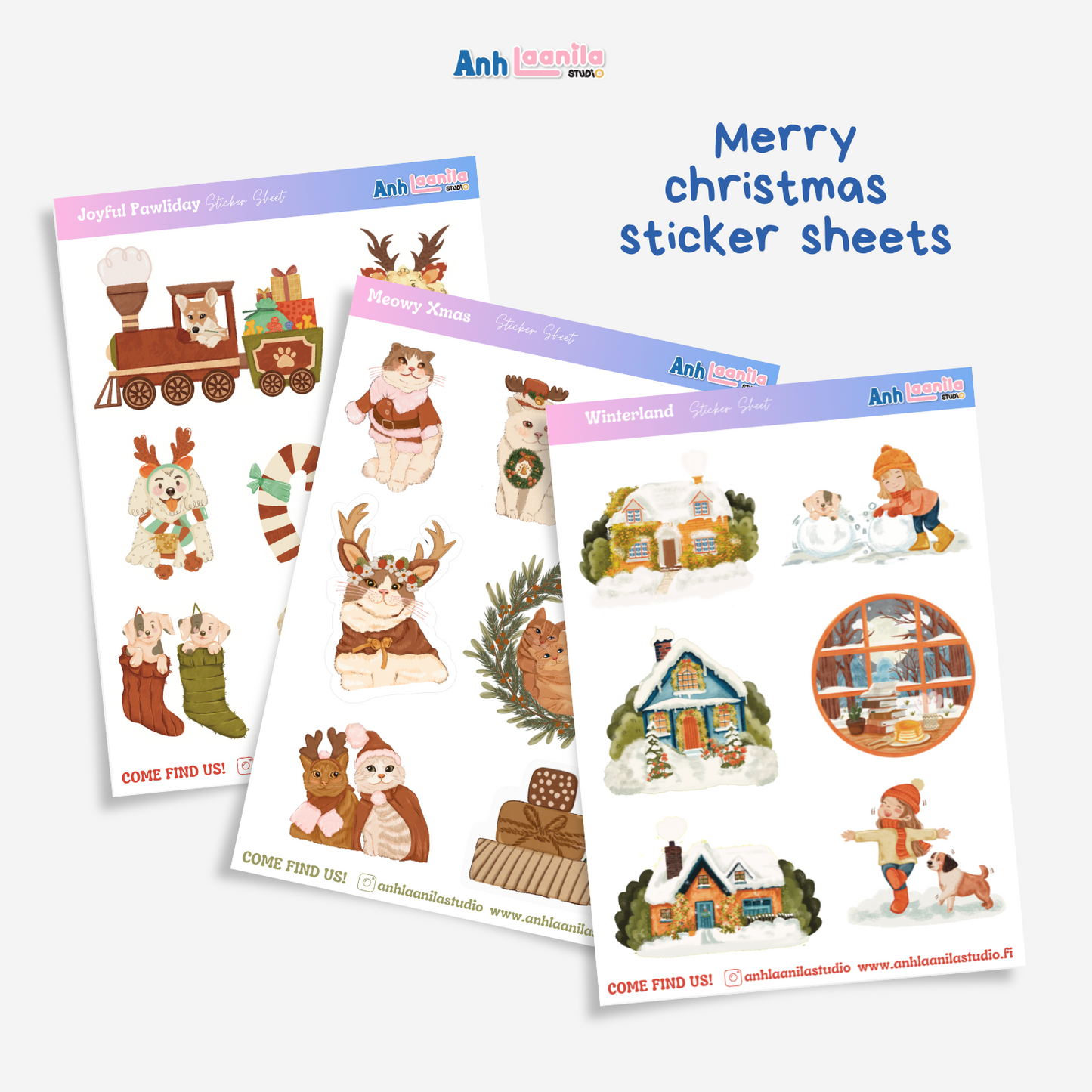 Joyful Pawliday Sticker Sheet