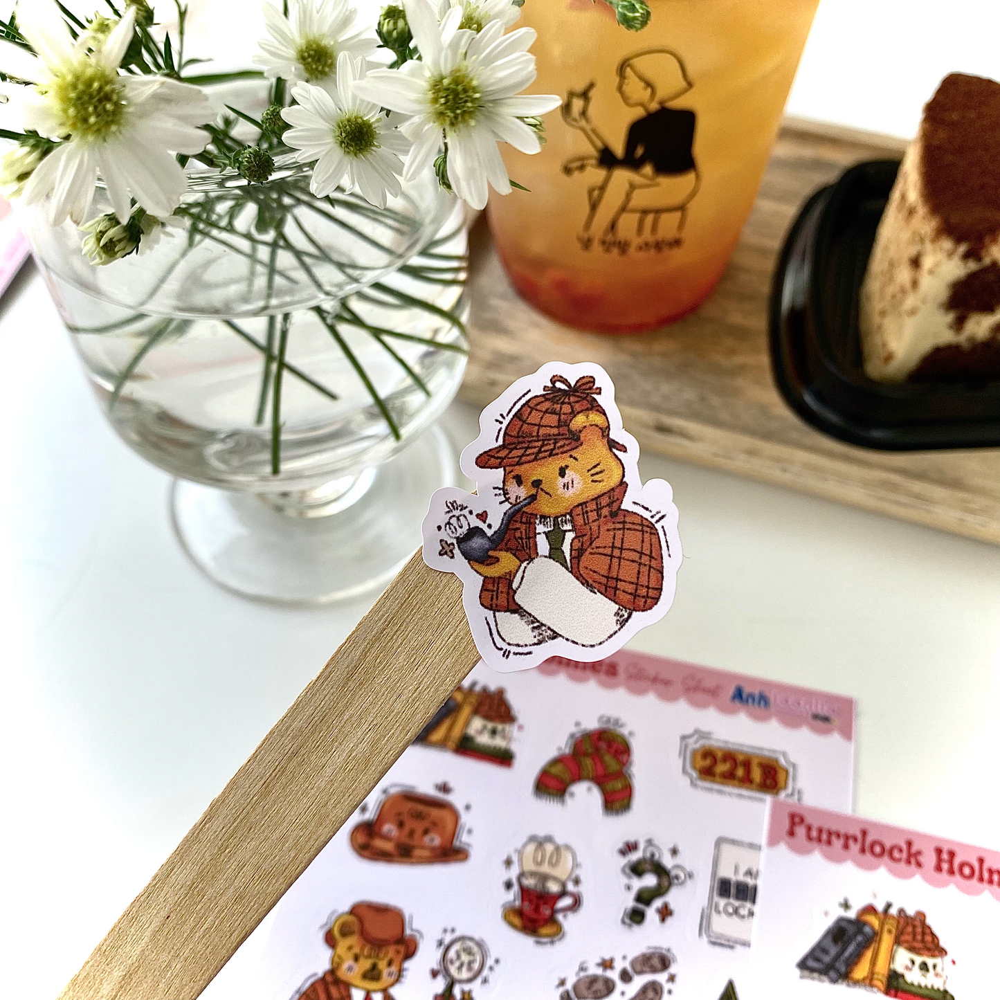 Purrlock Holmes Sticker Sheet
