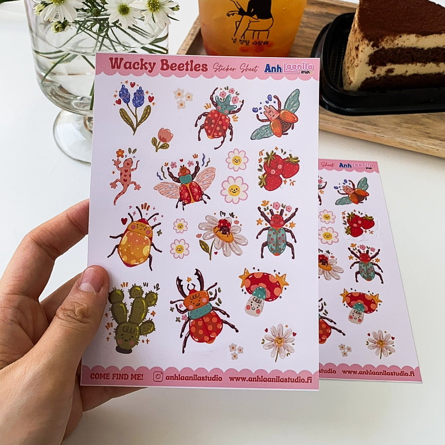 Wacky Beetles Sticker Sheet