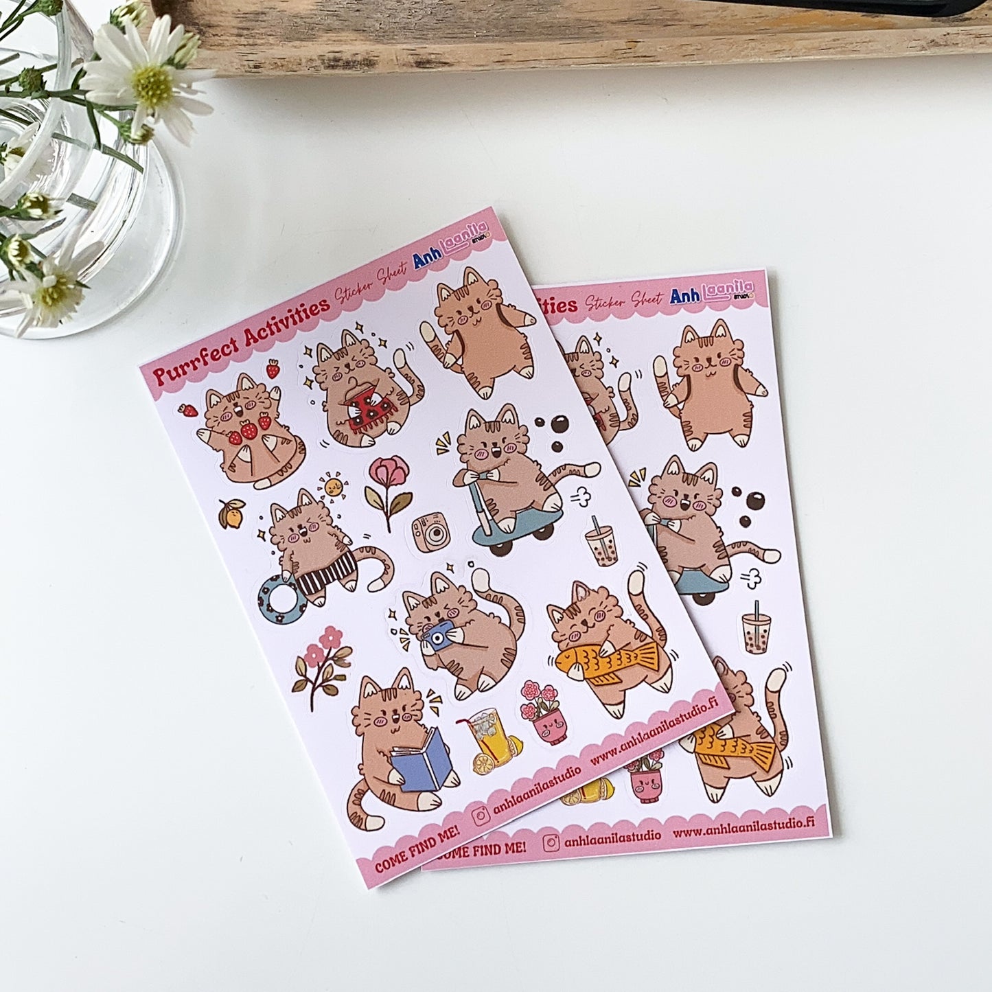 Purrfect Activities Sticker Sheet