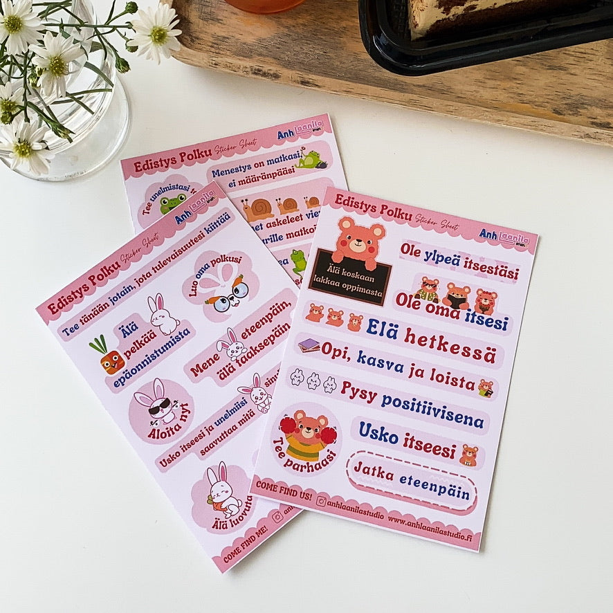 Edistys Polku Sticker Sheet Bundle