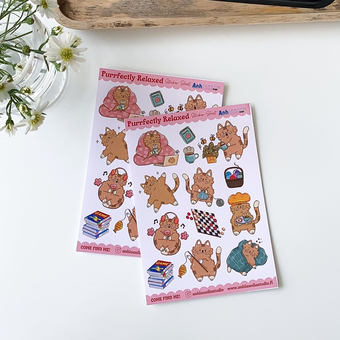 Purrfectly Relaxed Sticker Sheet