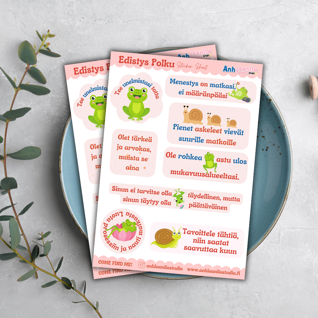 Edistys Polku Folk Sticker Sheet