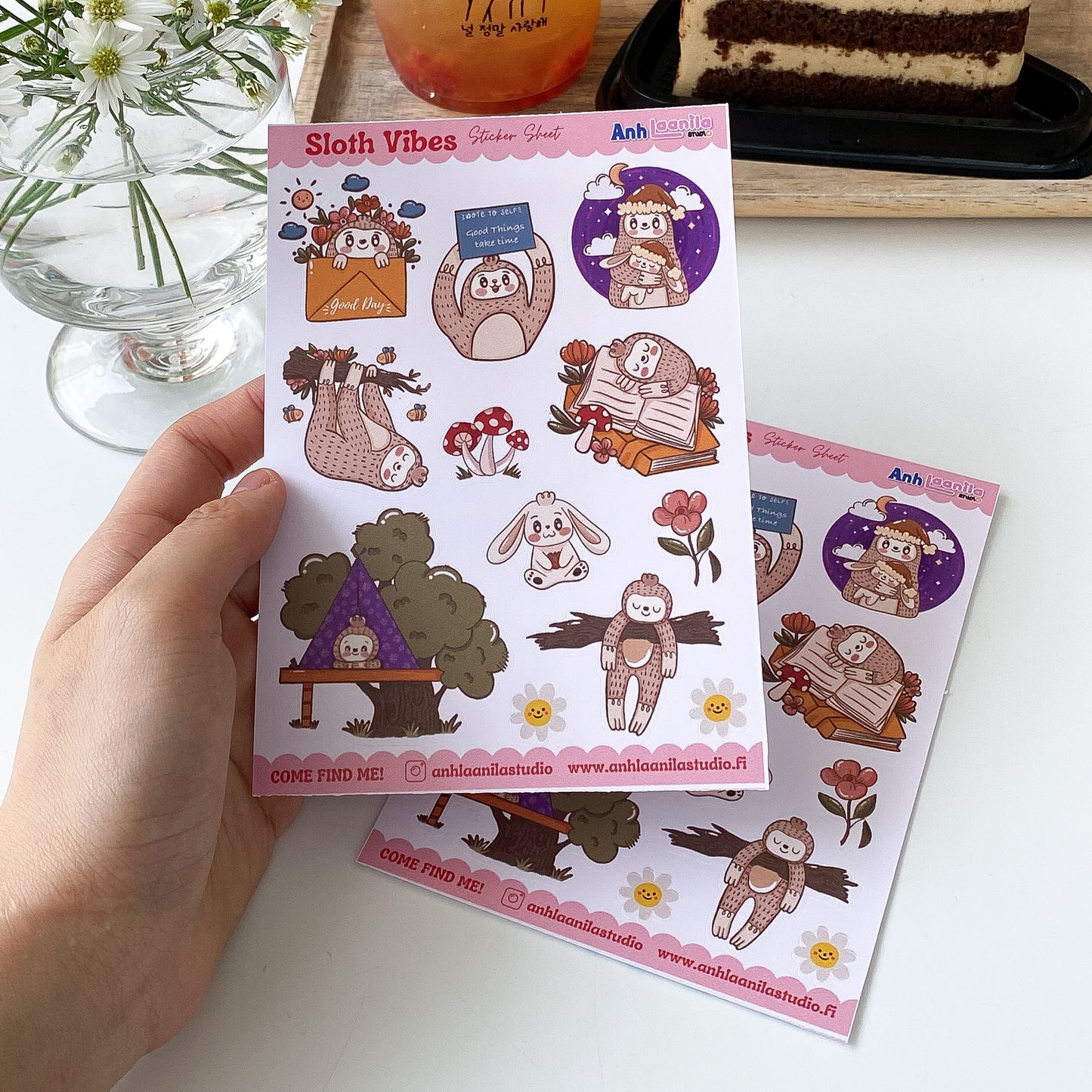 Sloth Vibes Sticker Sheet
