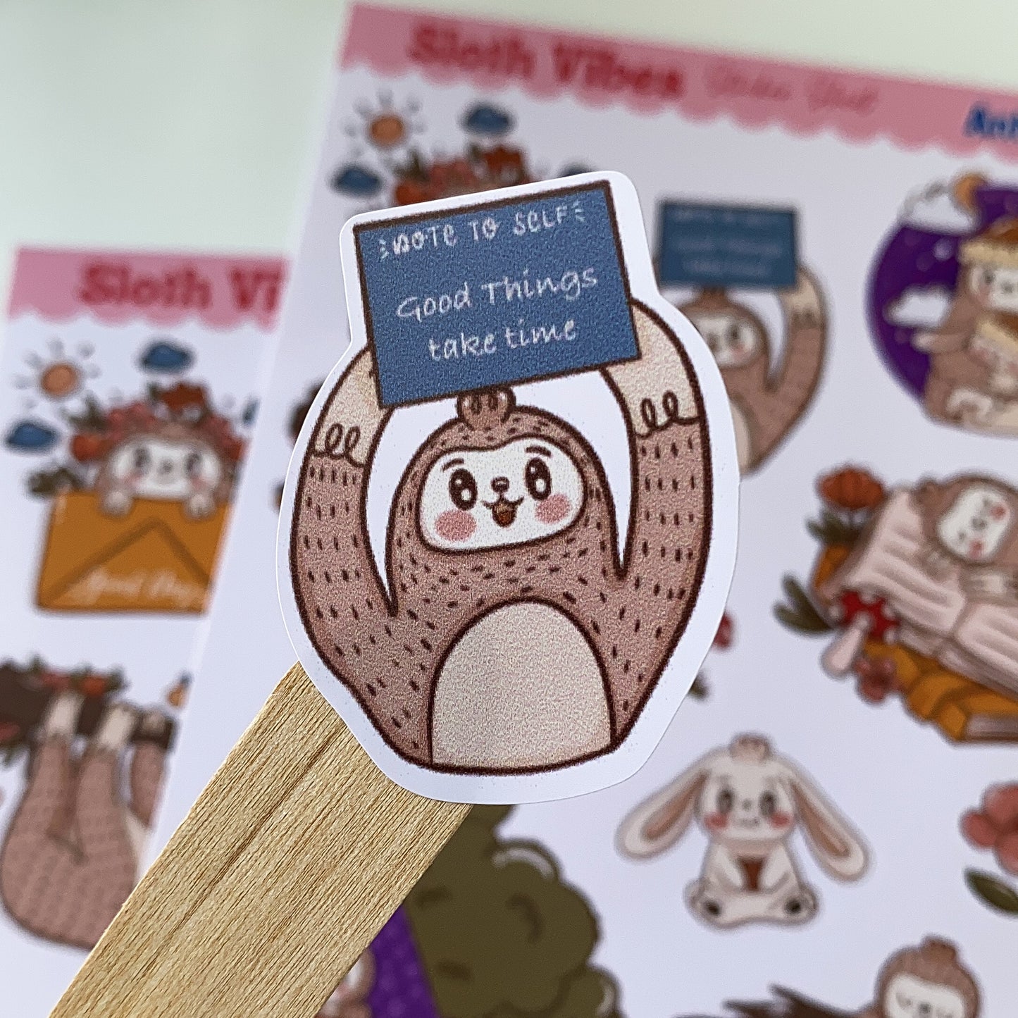 Sloth Vibes Sticker Sheet