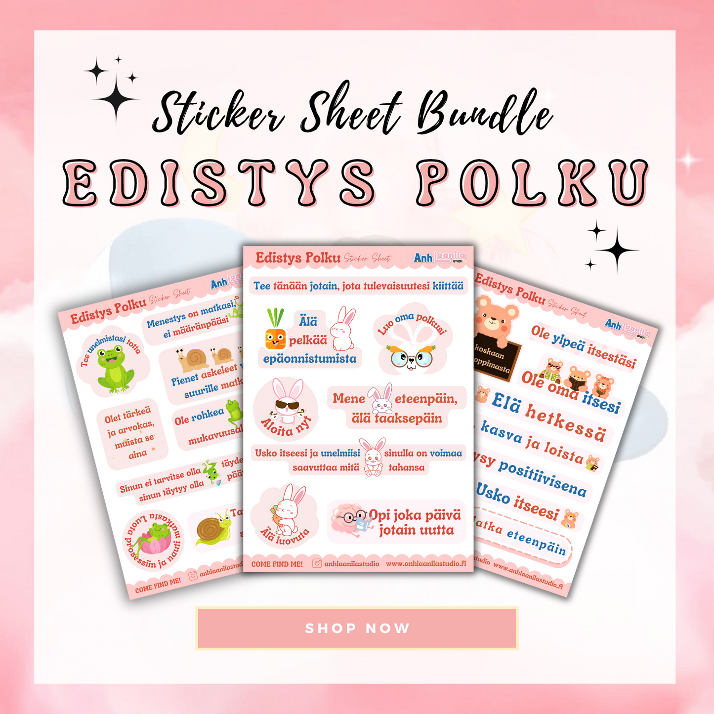 Edistys Polku Sticker Sheet Bundle
