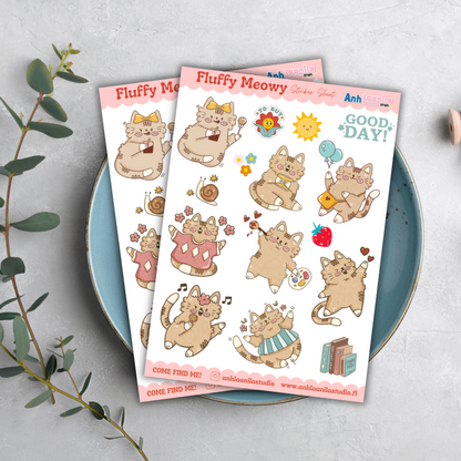 Fluffy Meow Sticker Sheet