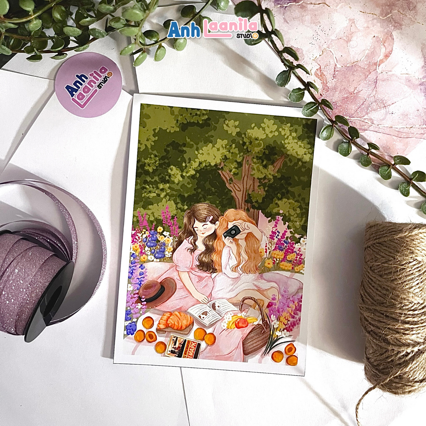 Sweet Moments with Friends Art Print
