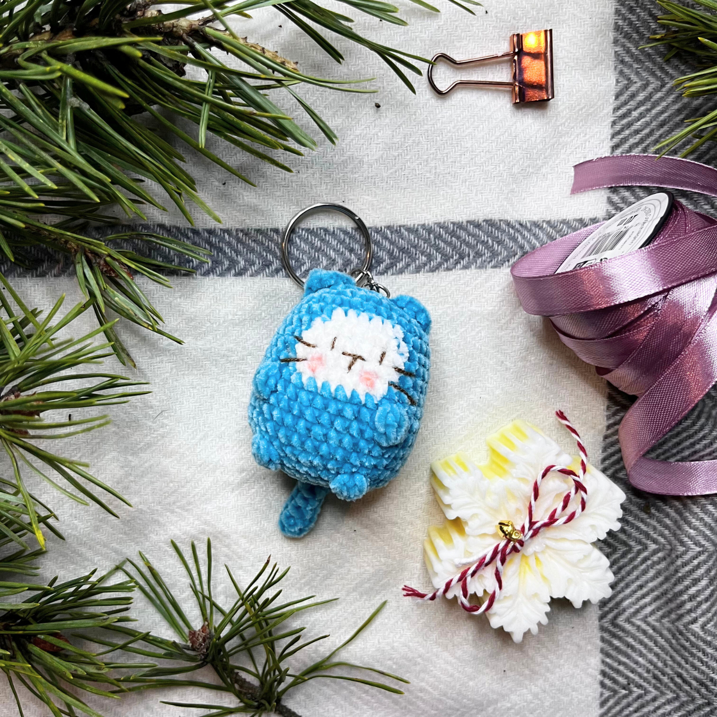 Crochet Cat Keychain