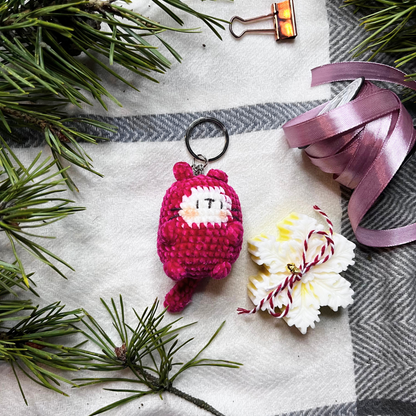 Crochet Cat Keychain