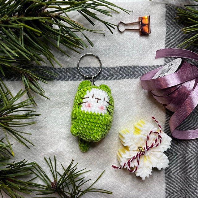 Crochet Cat Keychain
