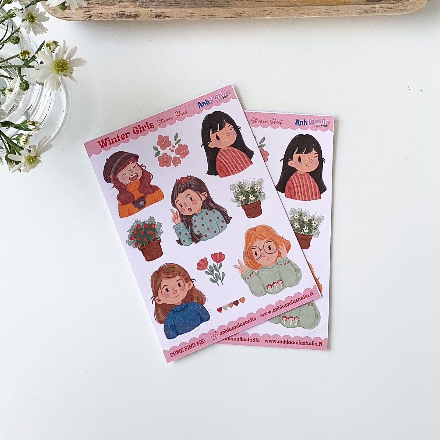 Winter Girls Sticker Sheet