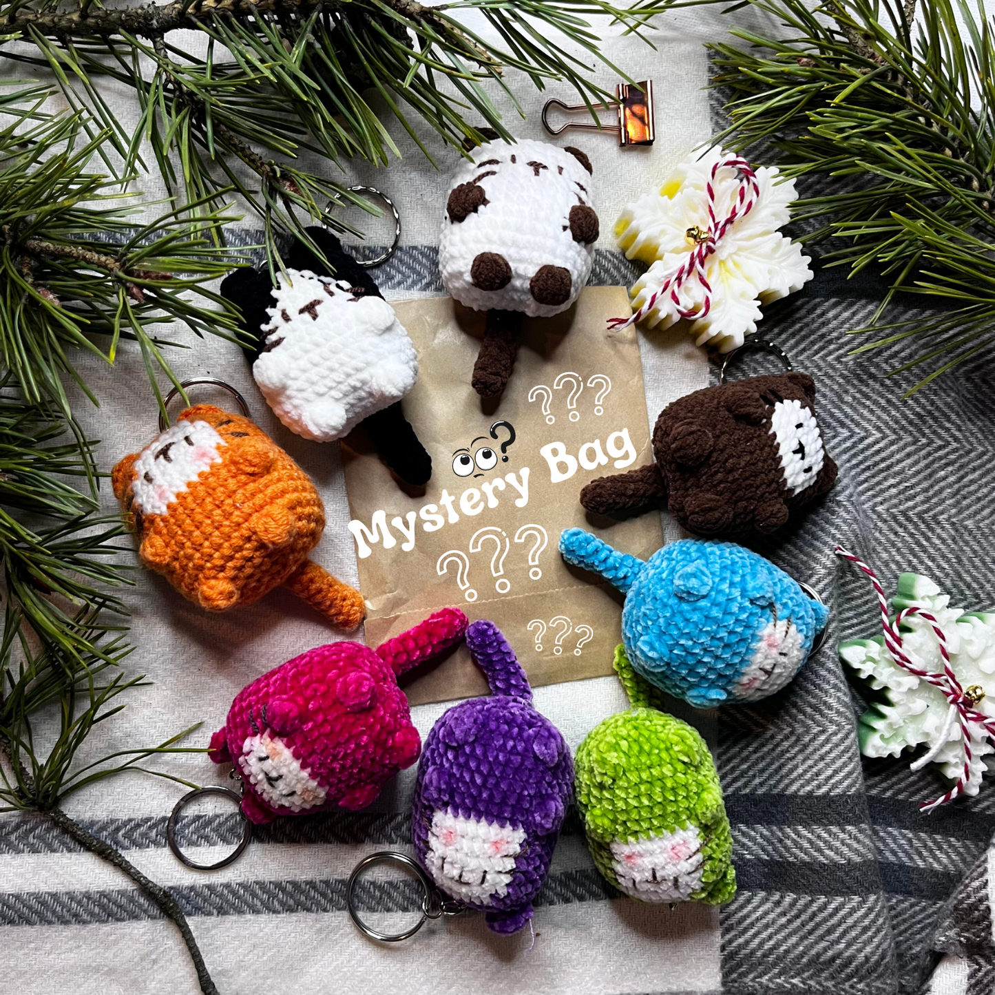 Crochet Cat Keychain